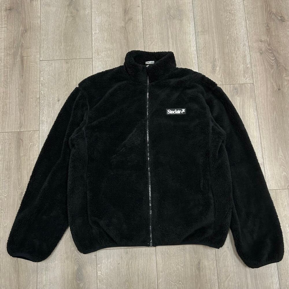 Sinclair Black Fleece Sincozy Zip Up Jacket size Large L B11